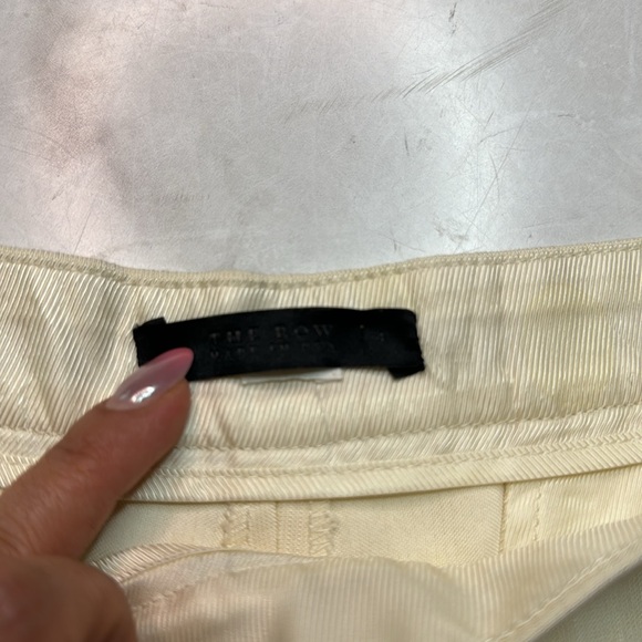 The Row Ivory Flatfront Lightweight Silk Viscose Pant - Picture 2 of 4